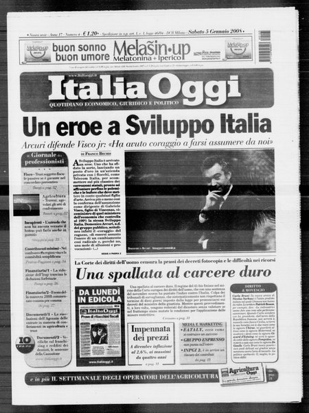 Italia oggi : quotidiano di economia finanza e politica